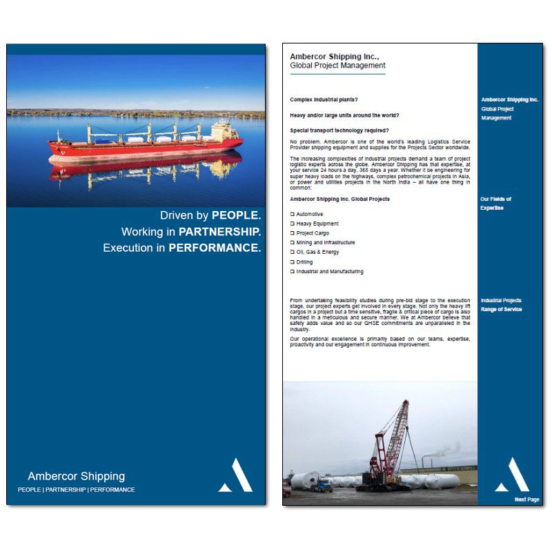 Download Company Brochure Ambercor Shipping